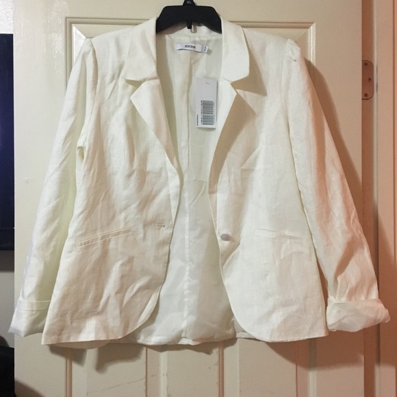 Ivory linen suit coat - Picture 1 of 3